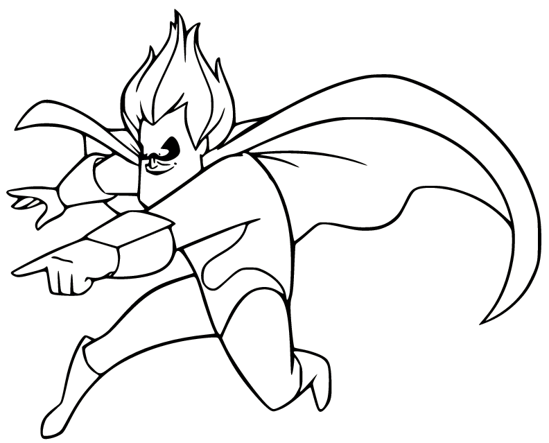 Buddy Pine da Incredibles Coloring Page