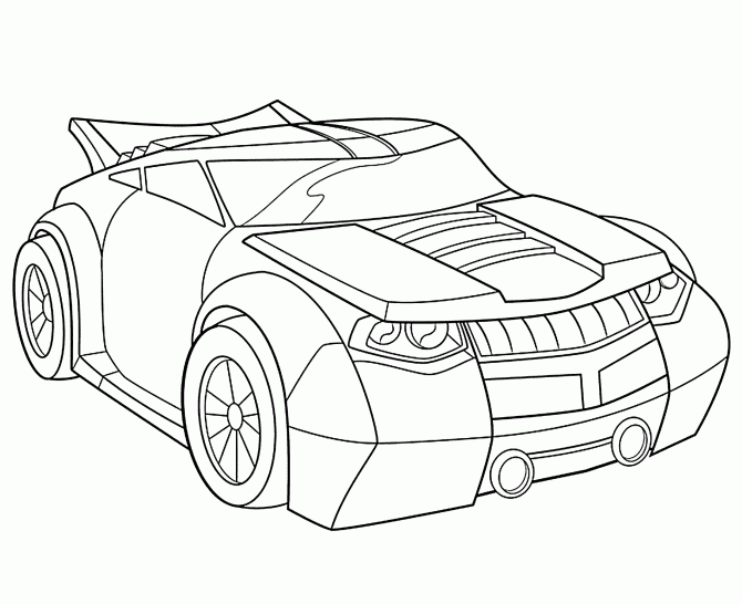 Bumblebee Car Transformers for Kids Coloring Pages