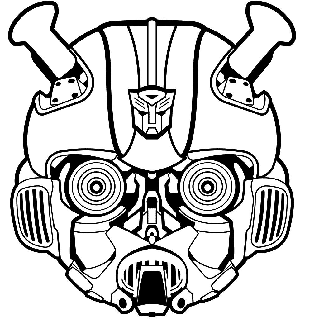 Bumblebee Head Coloring Page
