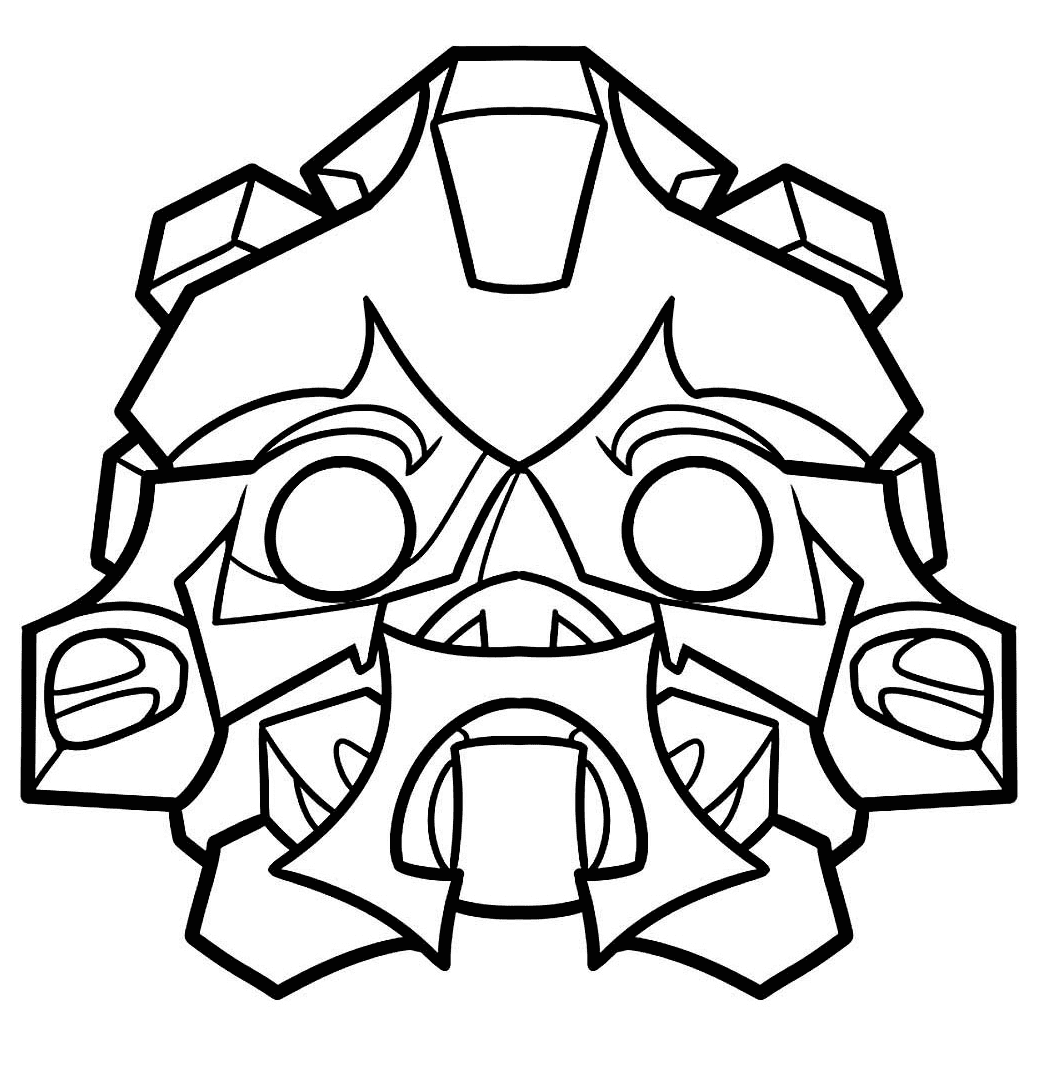 Bumblebee Mask Coloring Page
