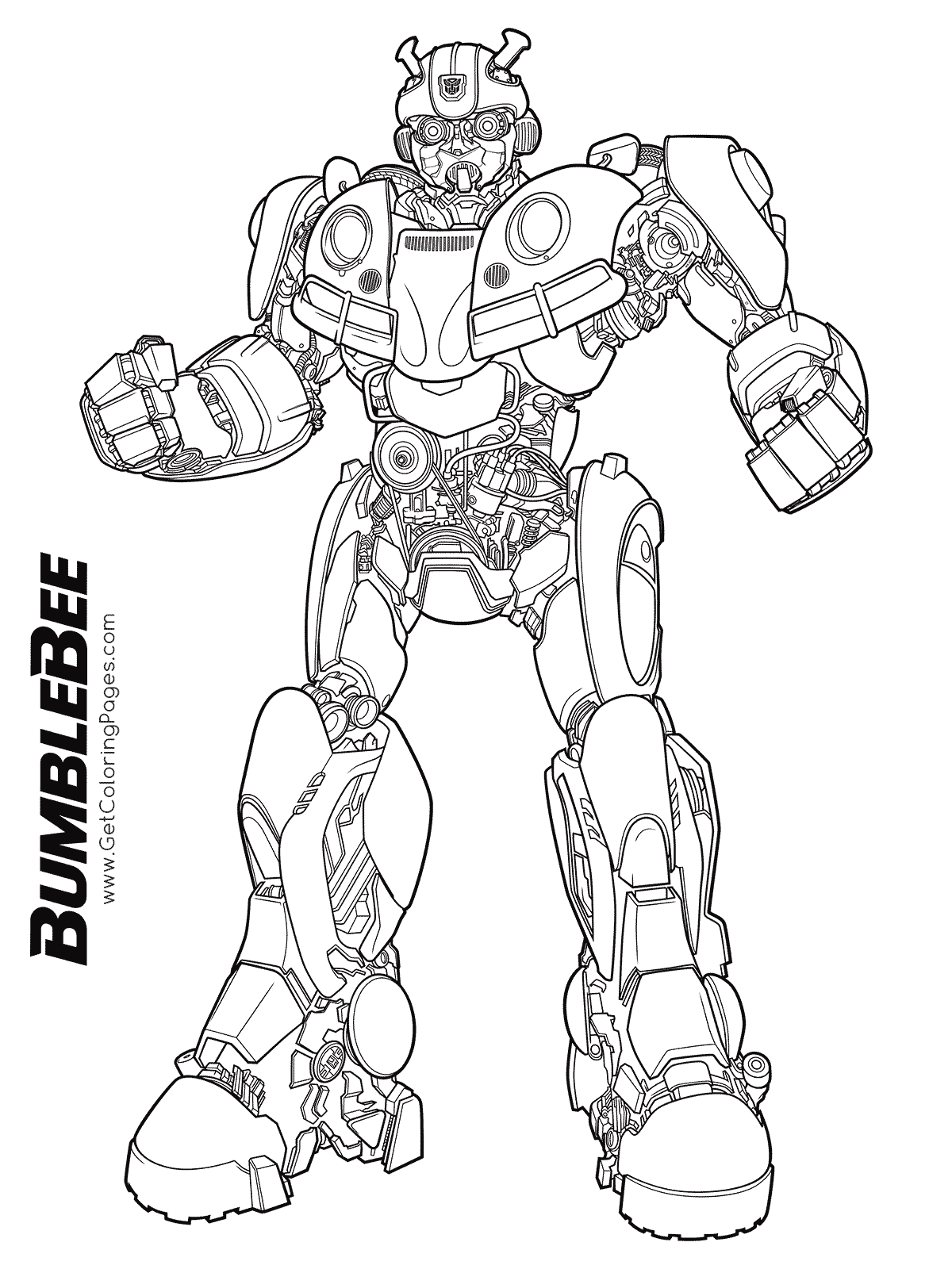 Bumblebee Transformers Sheets Coloring Page