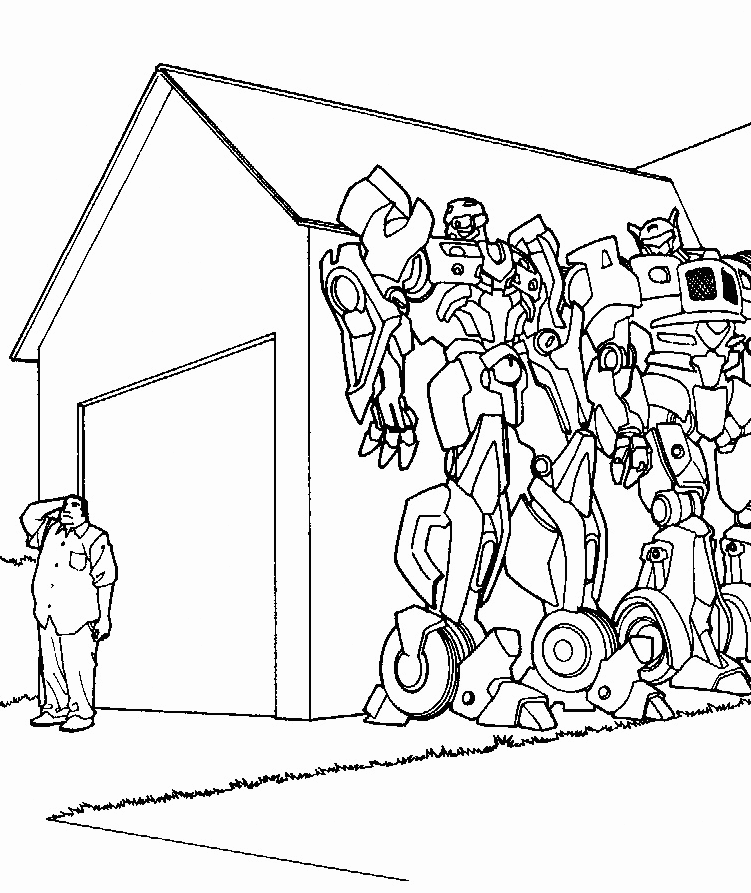 Bumblebee is Hiding Coloring Pages