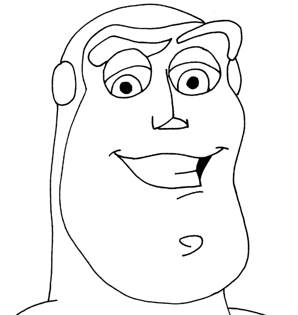 Buzz Lightyear Face Coloring Page