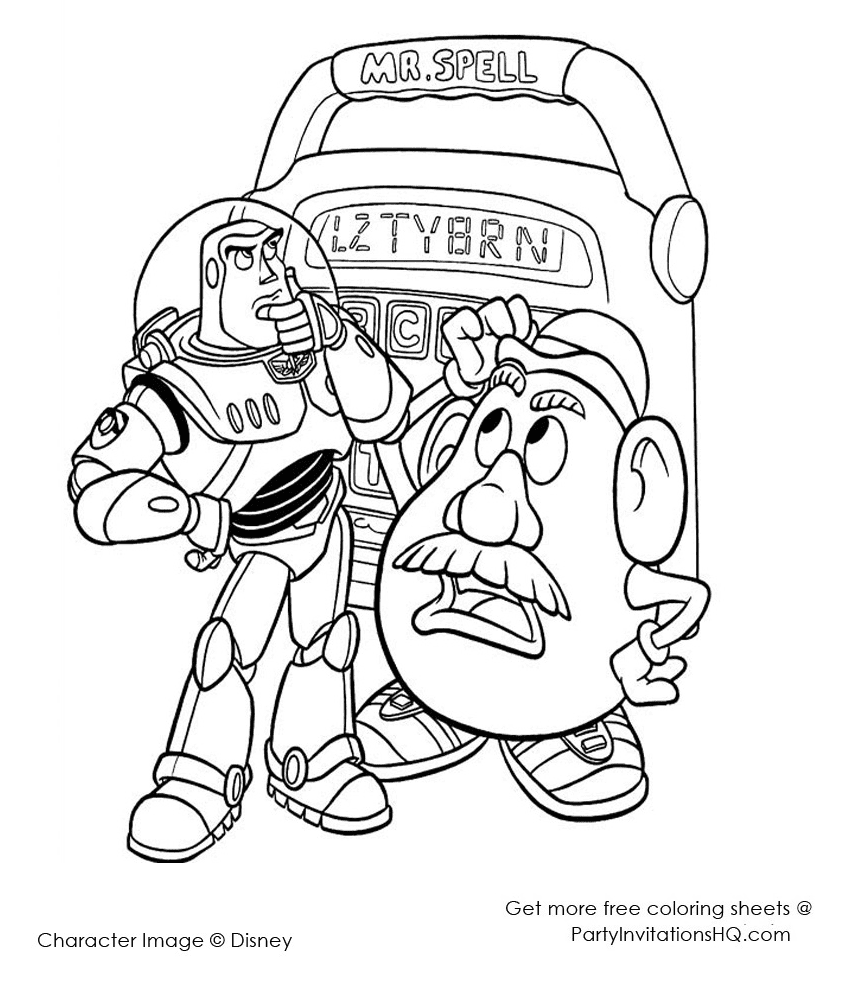 Buzz Lightyear Free Printable Coloring Page