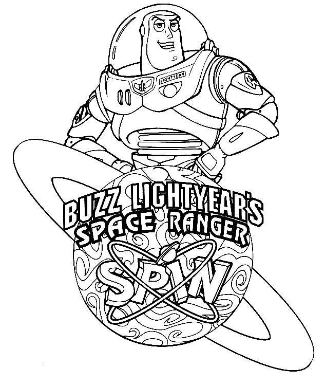 Buzz Lightyear Space Ranger Coloring Page