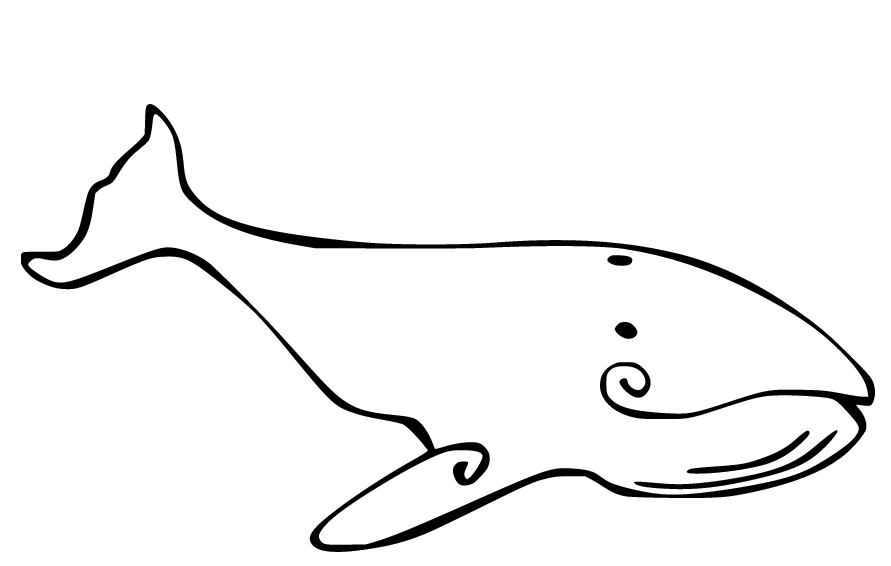 Baleine abstraite de dessin animé de baleine