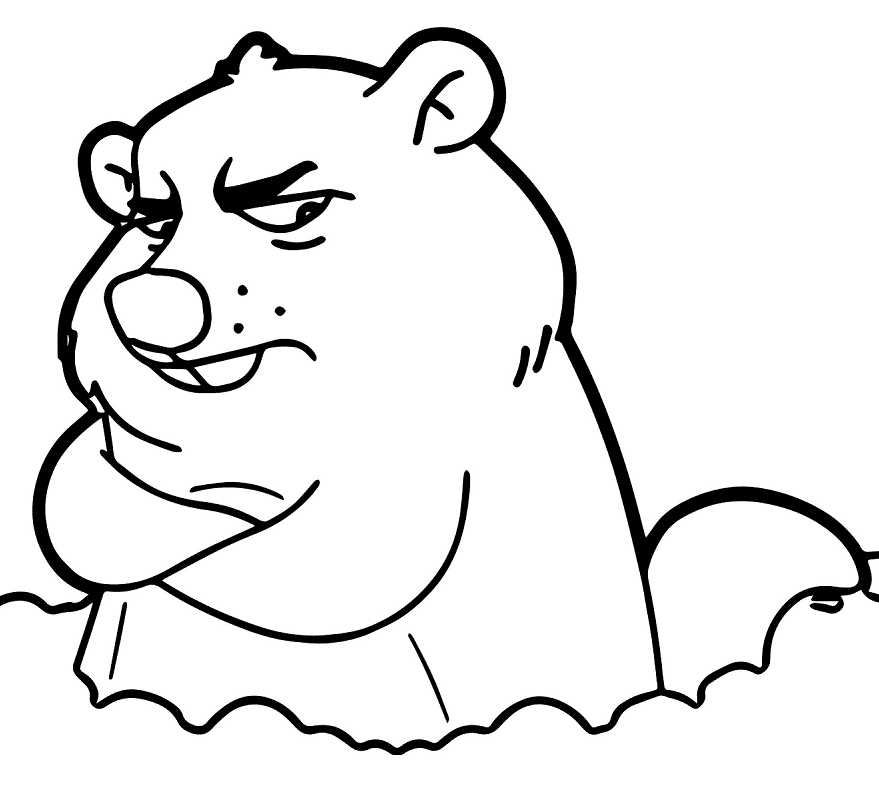 Día de la Marmota de dibujos animados del Día de la Marmota