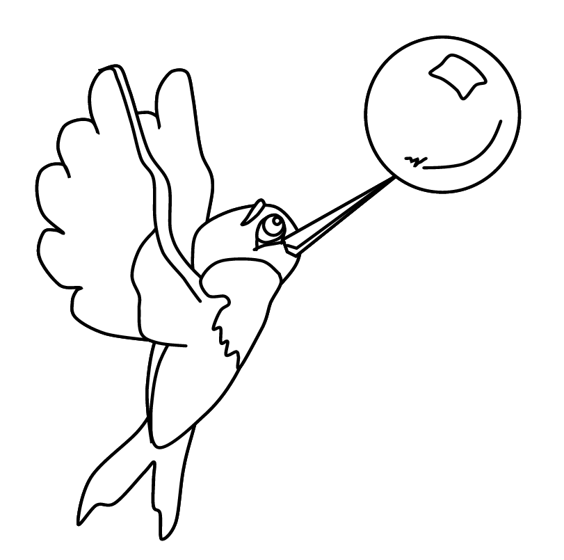 Colibri de dessin animé de Colibri
