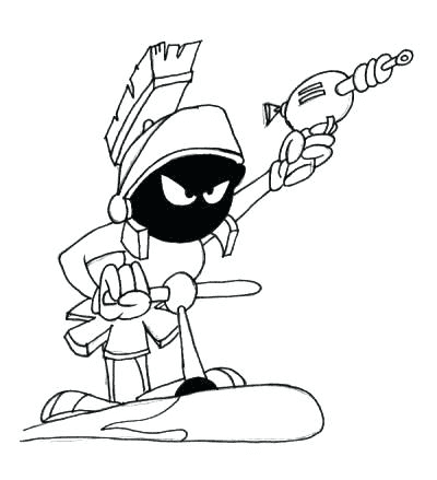 Cartoon Marvin the Martian Coloring Page
