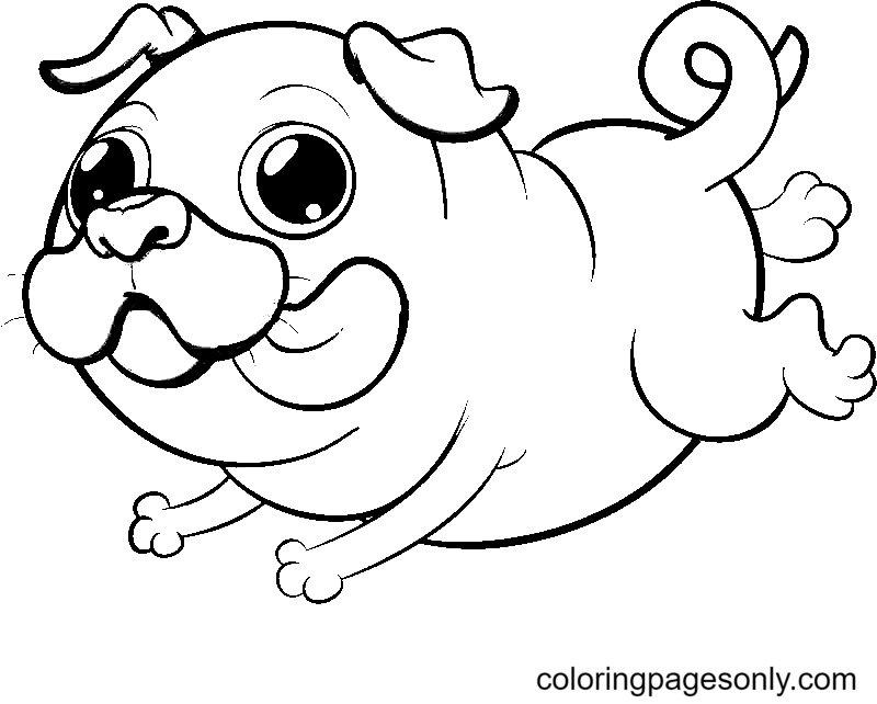 Pug de desenho animado de Pug