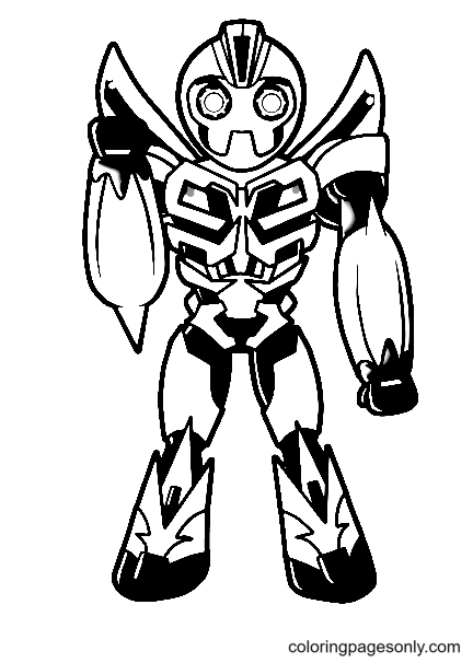 Cartoon Transformers Bumblebee Coloring Pages