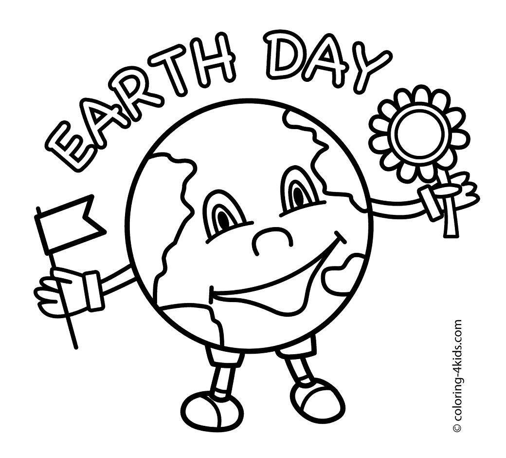 Celebration Earth Day for kids Coloring Page