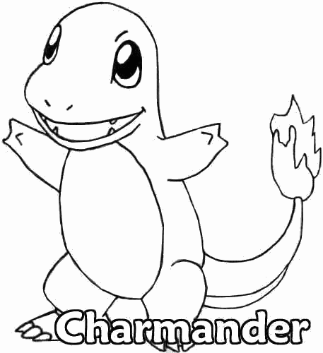 Charmander Free Coloring Page