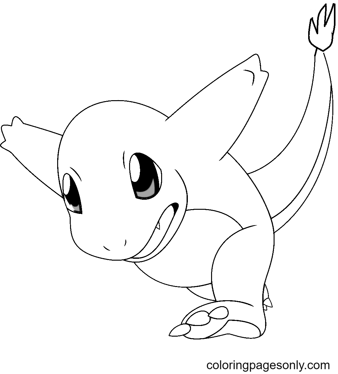 Charmander for Kids Coloring Page