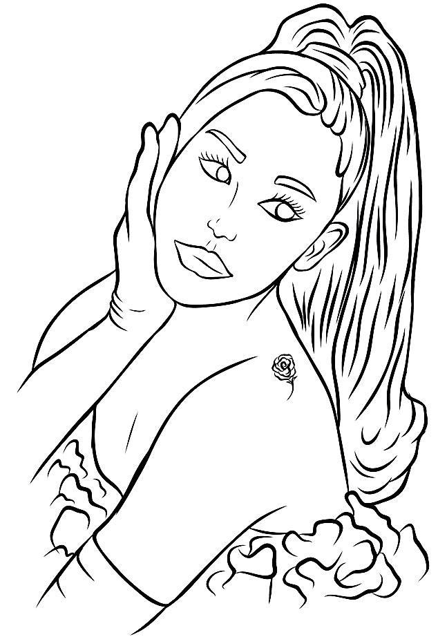 Charming Ariana Grande Coloring Pages