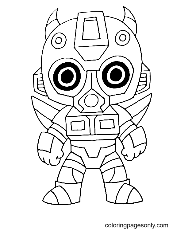 Chibi Bumblebee Transformers Coloring Page