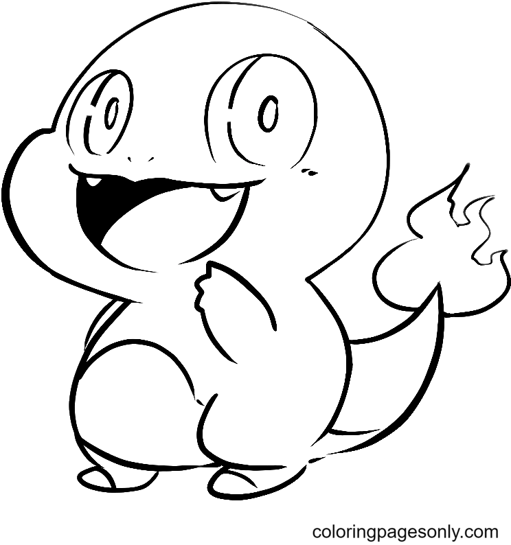 Chibi Charmander Coloring Pages
