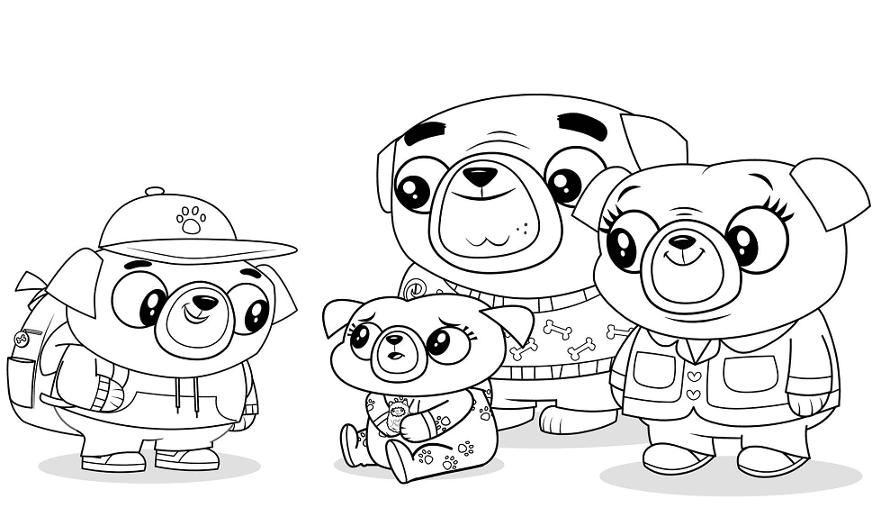 Chip Family Coloring Pages