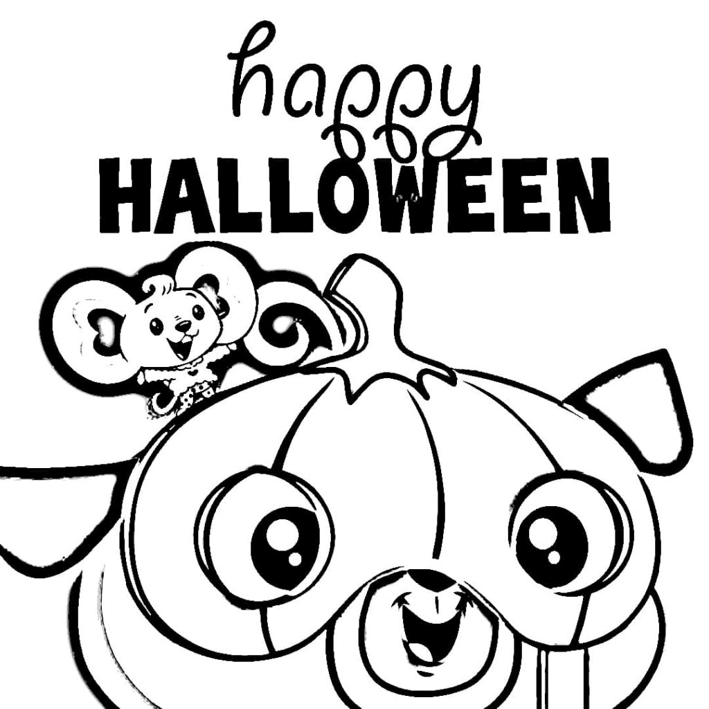 Chip and Potato Halloween Coloring Page