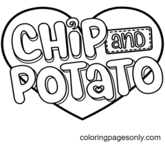 Chip en Aardappel Kleurplaten