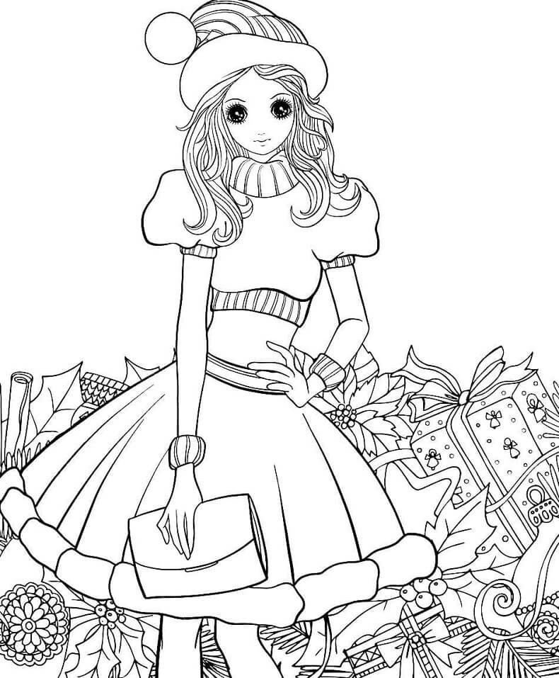 Christmas Style Coloring Page