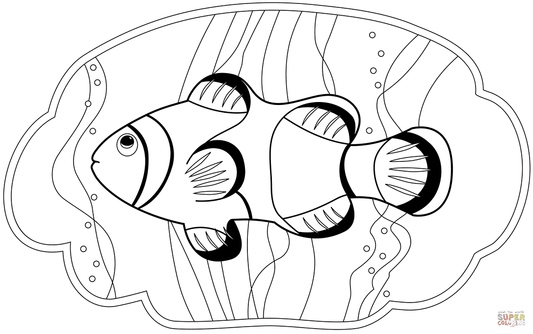 Clownfish Free Printable Coloring Page