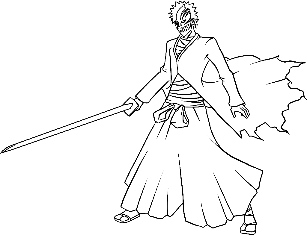 Coldly Ichigo Coloring Pages