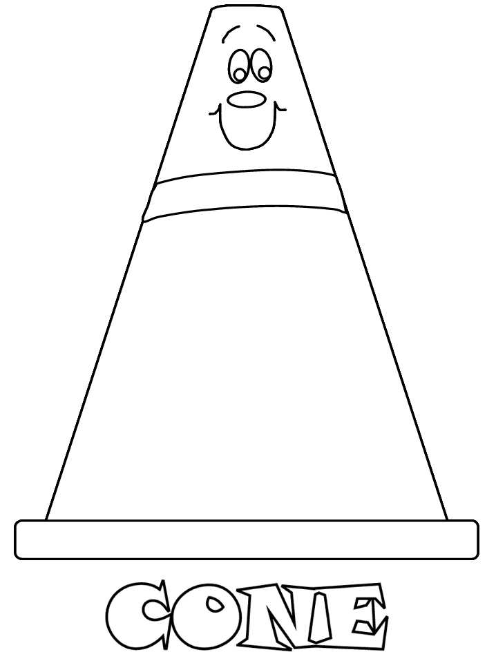 Cone – Construction Coloring Pages