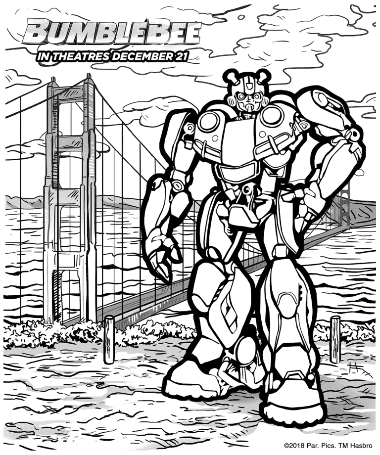 Cool Bumblebee Coloring Pages