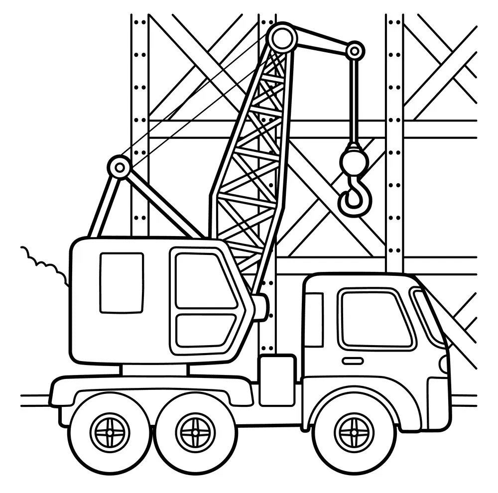 Crane Printable Coloring Pages