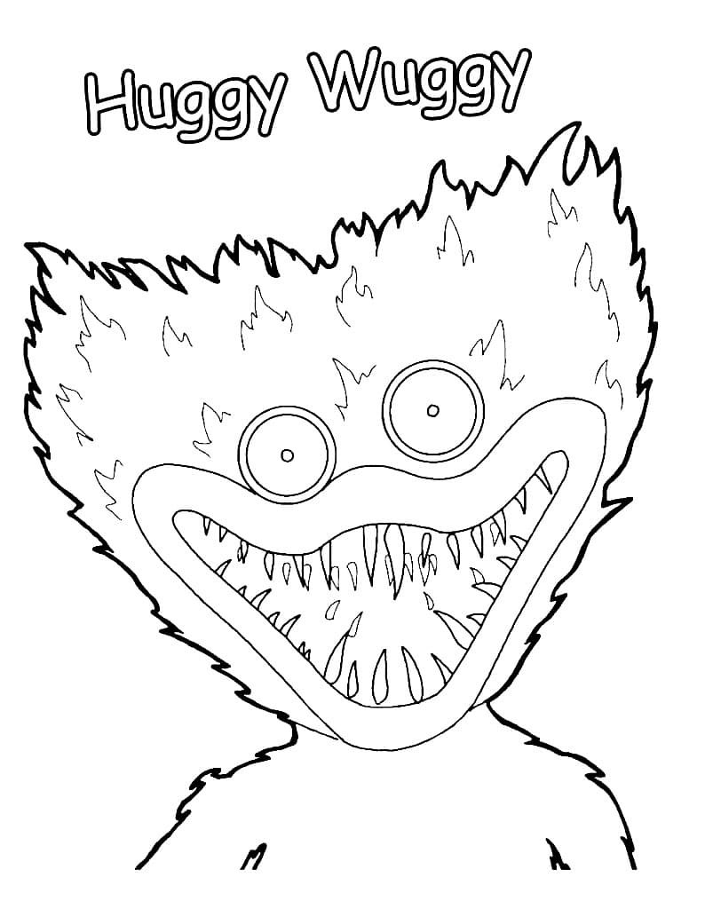Creepy Huggy Wuggy Coloring Pages   Huggy Wuggy Coloring Pages ...