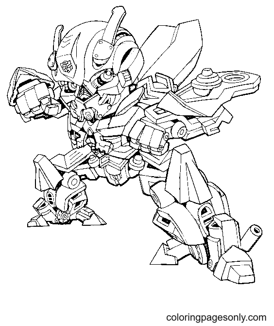Cute Bumblebee Coloring Page
