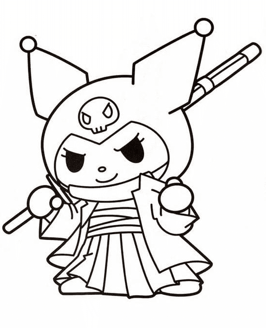 Cute Kuromi Coloring Pages