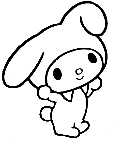 Cute My Melody Coloring Page