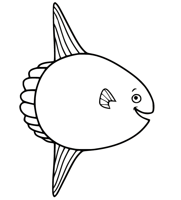 Cute Sunfish Coloring Pages