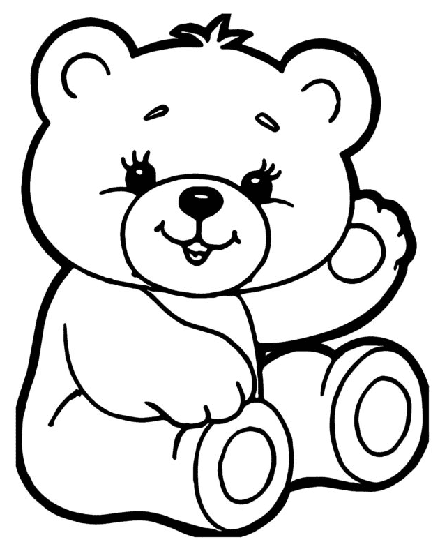 Cute Teddy Bear Coloring Page Free Printable Coloring Pages