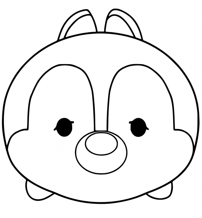 Dale Tsum Tsum Coloring Page