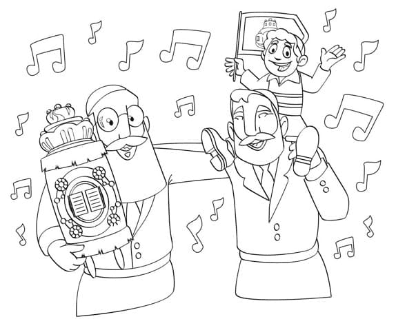 Dancing With the Torah Coloring Pages
