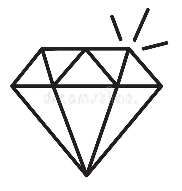 Diamante imprimible a partir de diamante