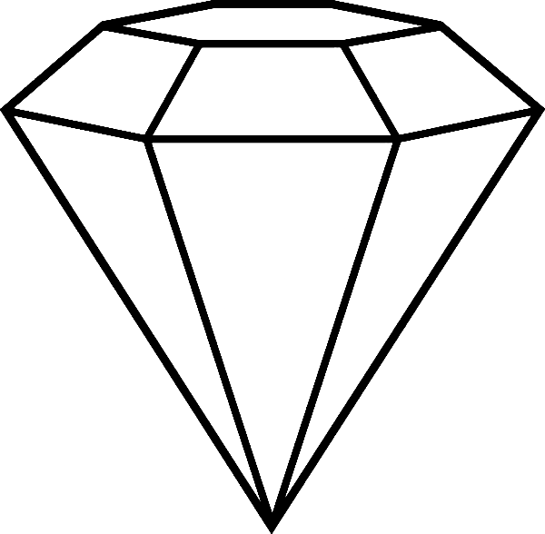 Pagina da colorare gratuita a forma di diamante