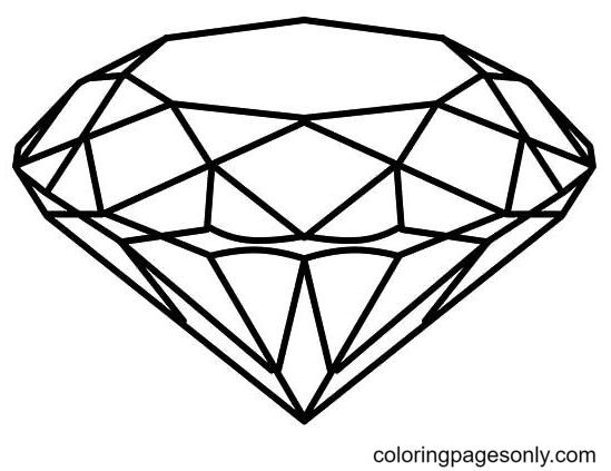diamond coloring page for kids