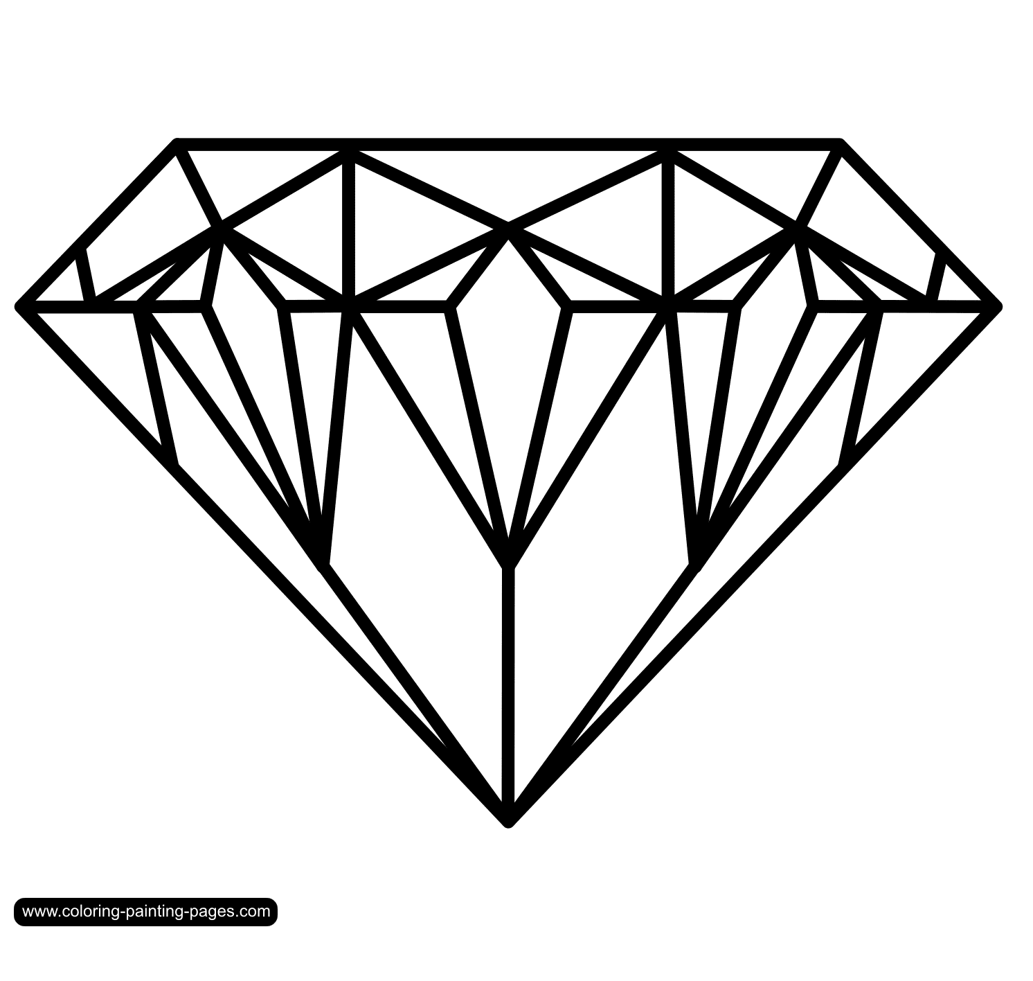Diamond to Print Coloring Page