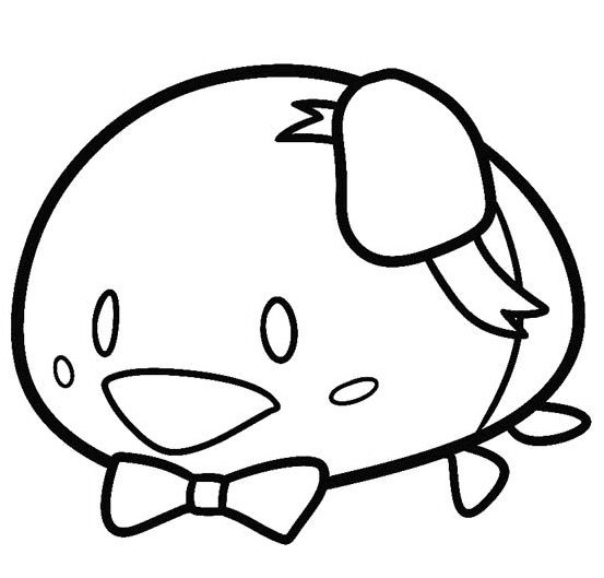 Donald 迪士尼 Tsum Tsum Coloring Page