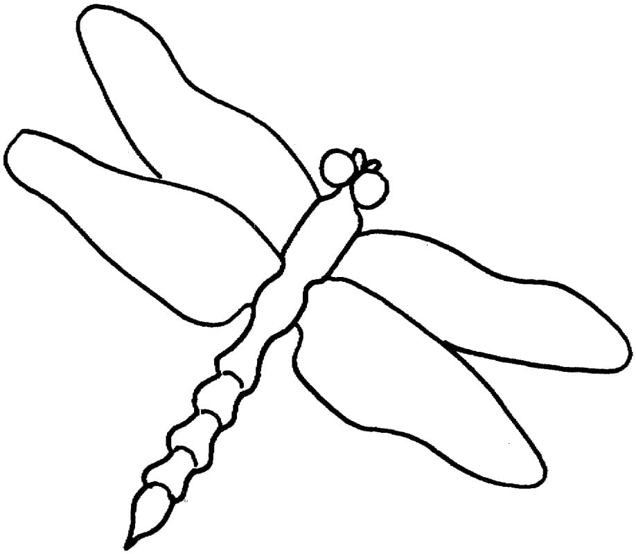 Dragonfly Lineart Coloring Page