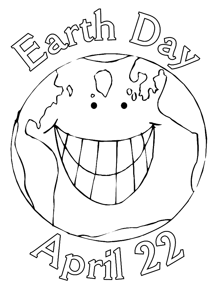 Earth Day April 22 Coloring Pages