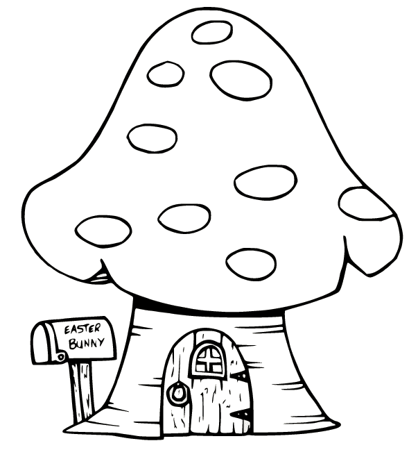 Osterhase im Pilzhaus von Mushroom