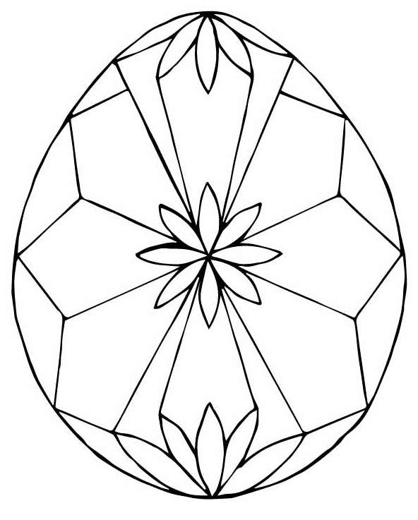 Easter Egg Diamond Coloring Page