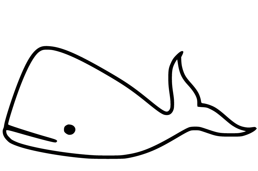 鲸鱼的简单抽象鲸鱼