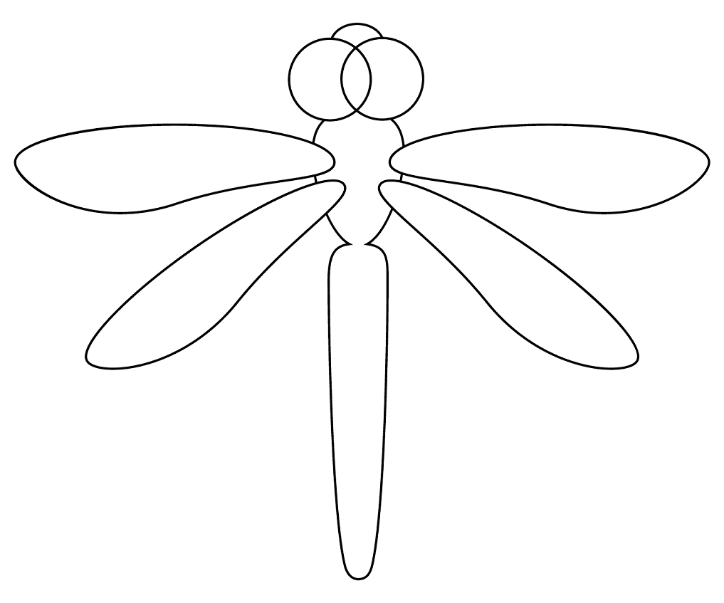 Einfache Libelle für Kinder von Dragonfly