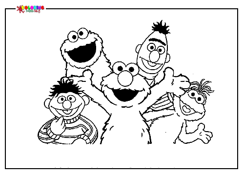 Elmo-Cookie-Monster-Oscar-Bert-et-Ernie